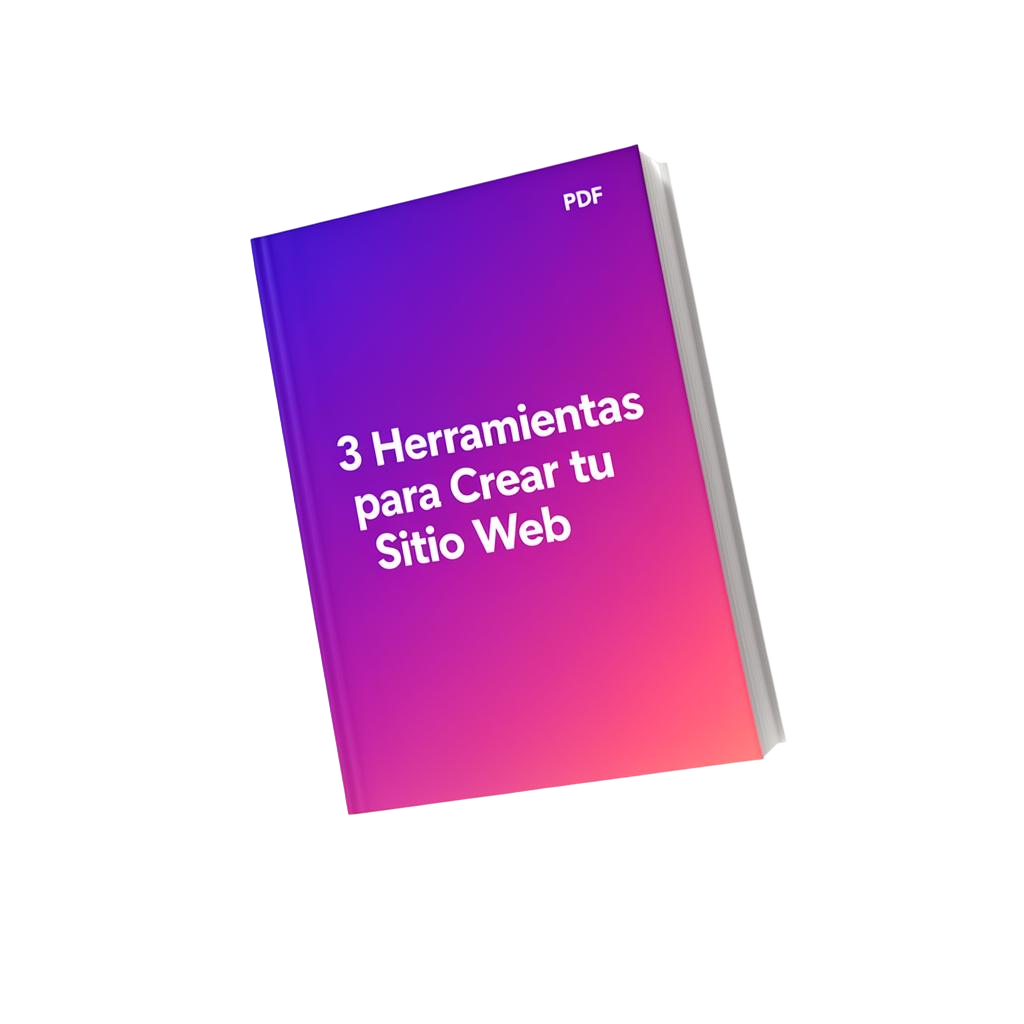 Mockup del ebook 3 Herramientas para Crear tu Sitio Web